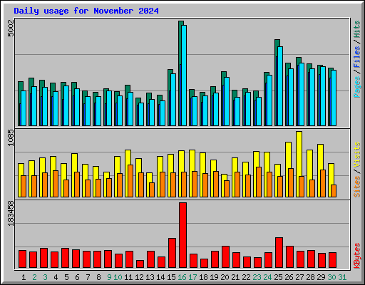 Daily usage for November 2024