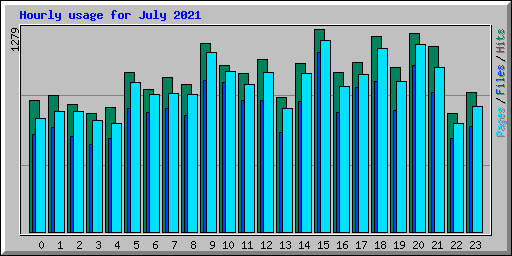 Hourly usage for July 2021