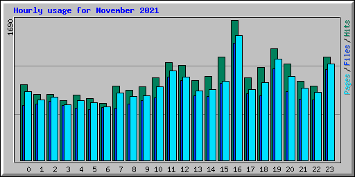 Hourly usage for November 2021