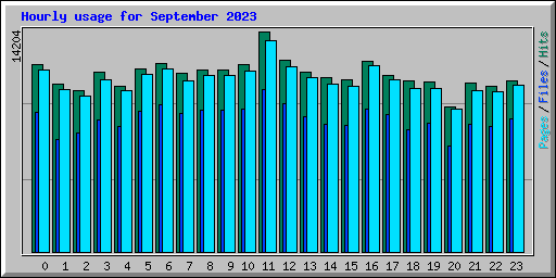 Hourly usage for September 2023