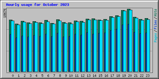 Hourly usage for October 2023