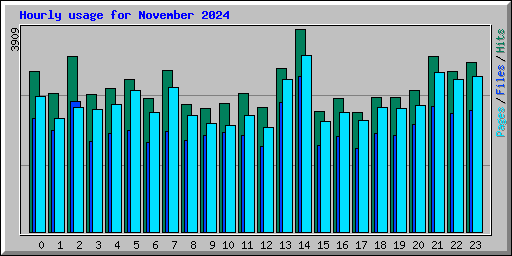 Hourly usage for November 2024