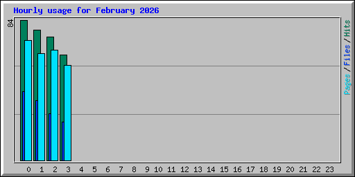 Hourly usage for February 2026